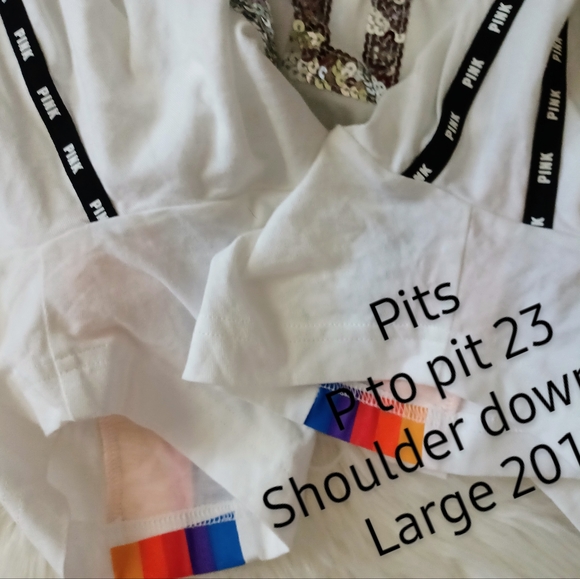 RARE HTF VS PINK LG SHIRT 2018, MED LEGGINGS GORGEOUS OUTFIT - Picture 7 of 16